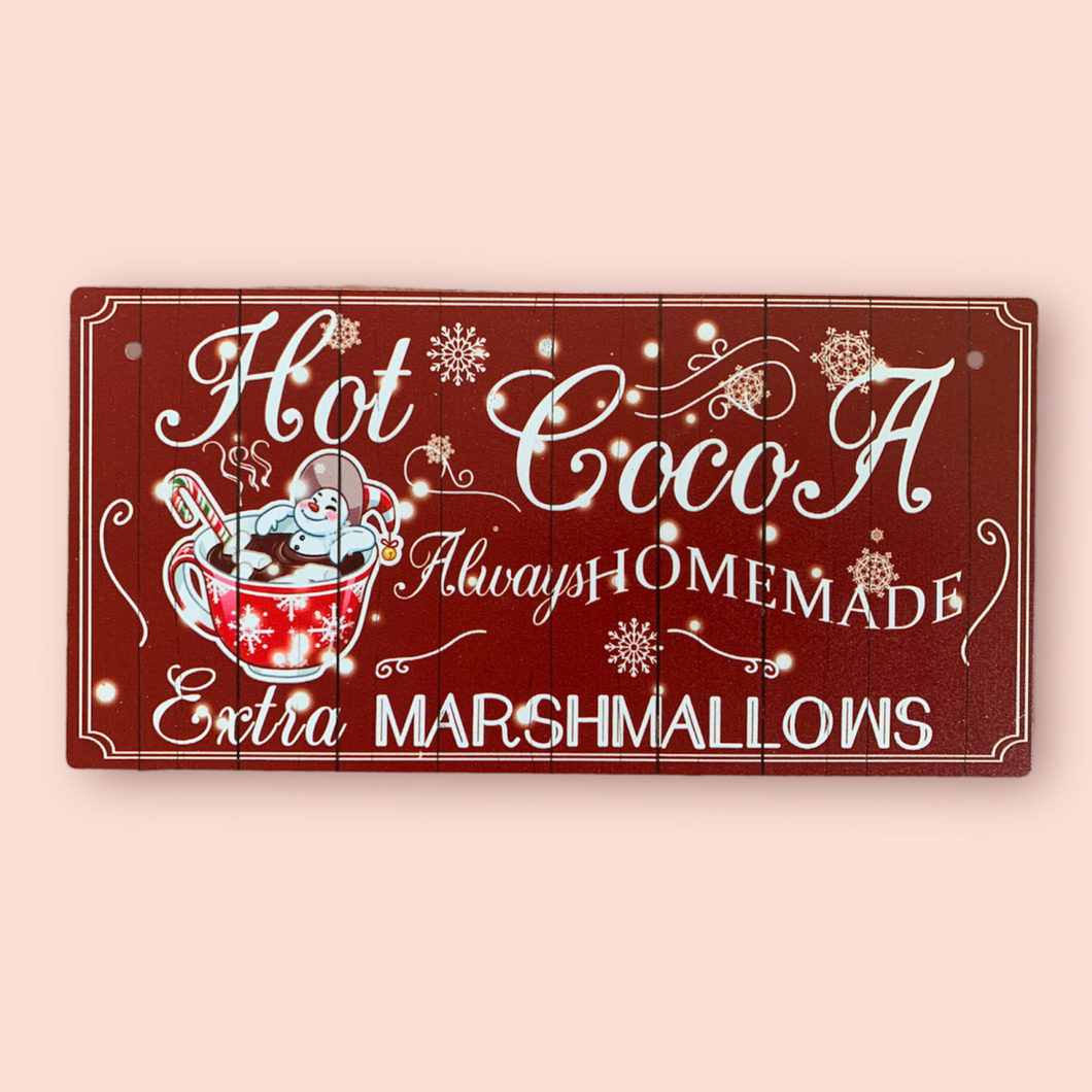 Hot Cocoa & Marshmallows - Mini Sign