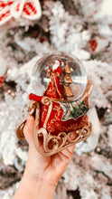 Load image into Gallery viewer, Santa in Sleigh Musical Glitter Dome

