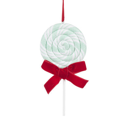 MINT AND WHITE SWIRL LOLLIPOP HANGING