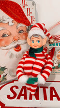 Load image into Gallery viewer, Vintage Knee Hugger Elf ornament - Candy Cane

