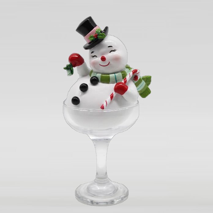 Retro Snowman in Martini Glass - 29-29283